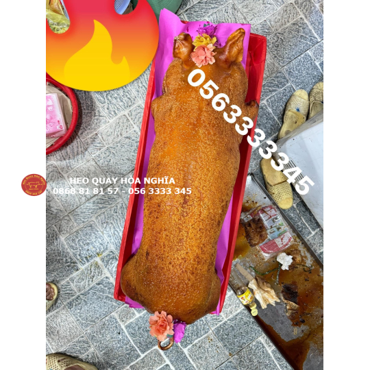 Heo quay nguyên con nổ cốm 16kg  